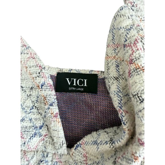 VICi Cream Embroidered Corset Tank Top Size XL - Picture 6 of 9